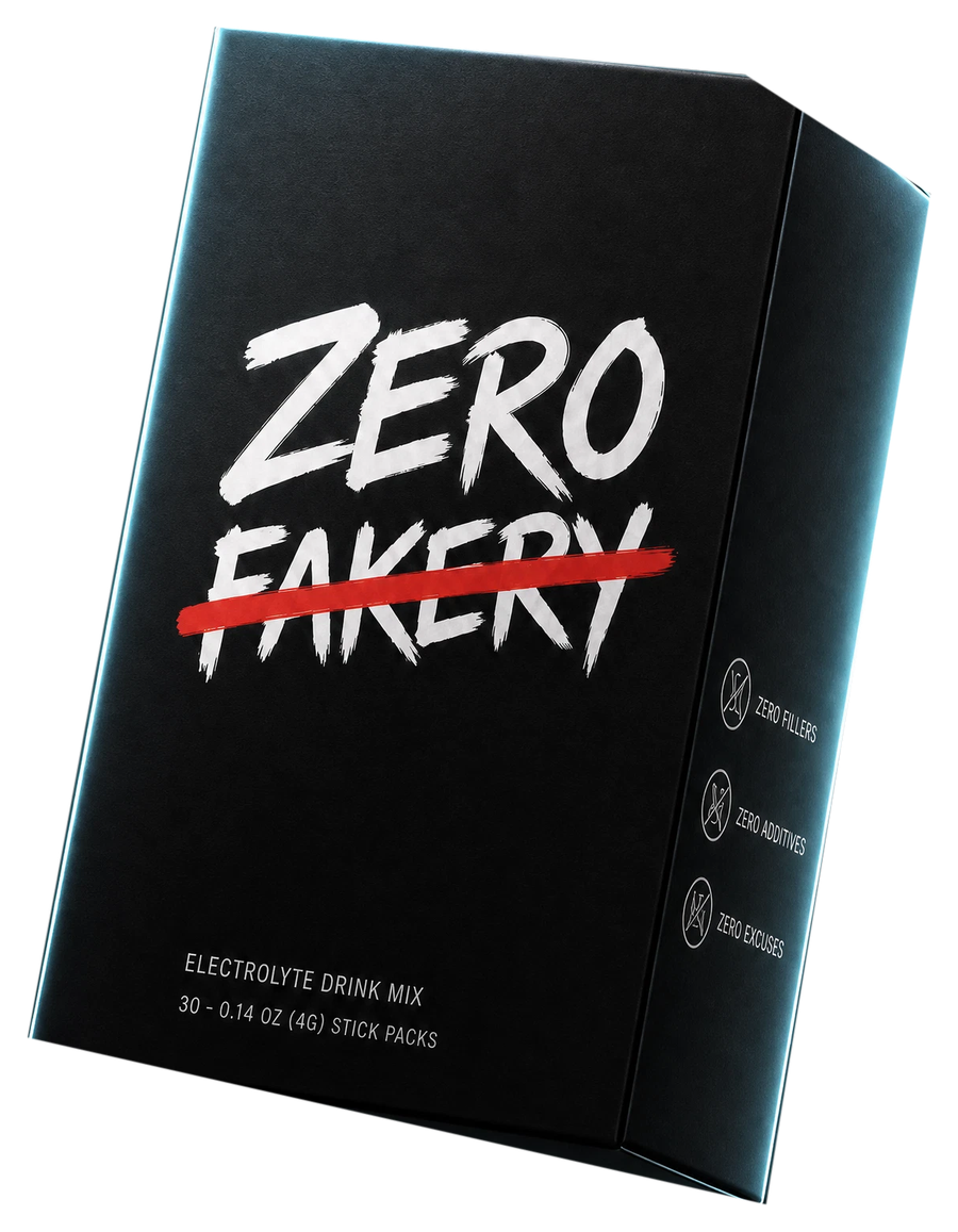 Transparent digital packaging preview of the planned ZERO FAKERY Founder's Batch box
